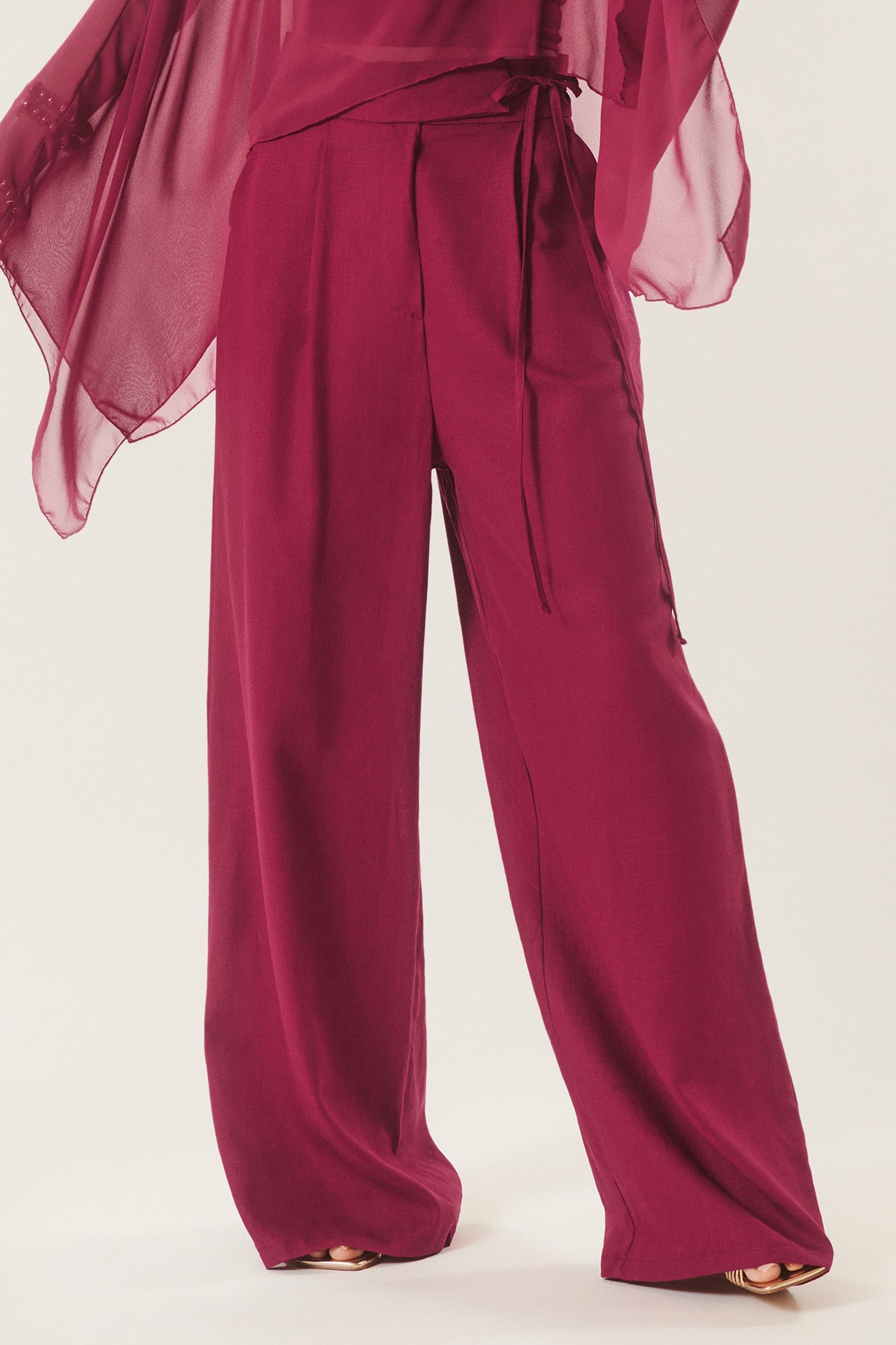 Cosimo | Pantaloni larghi in lino