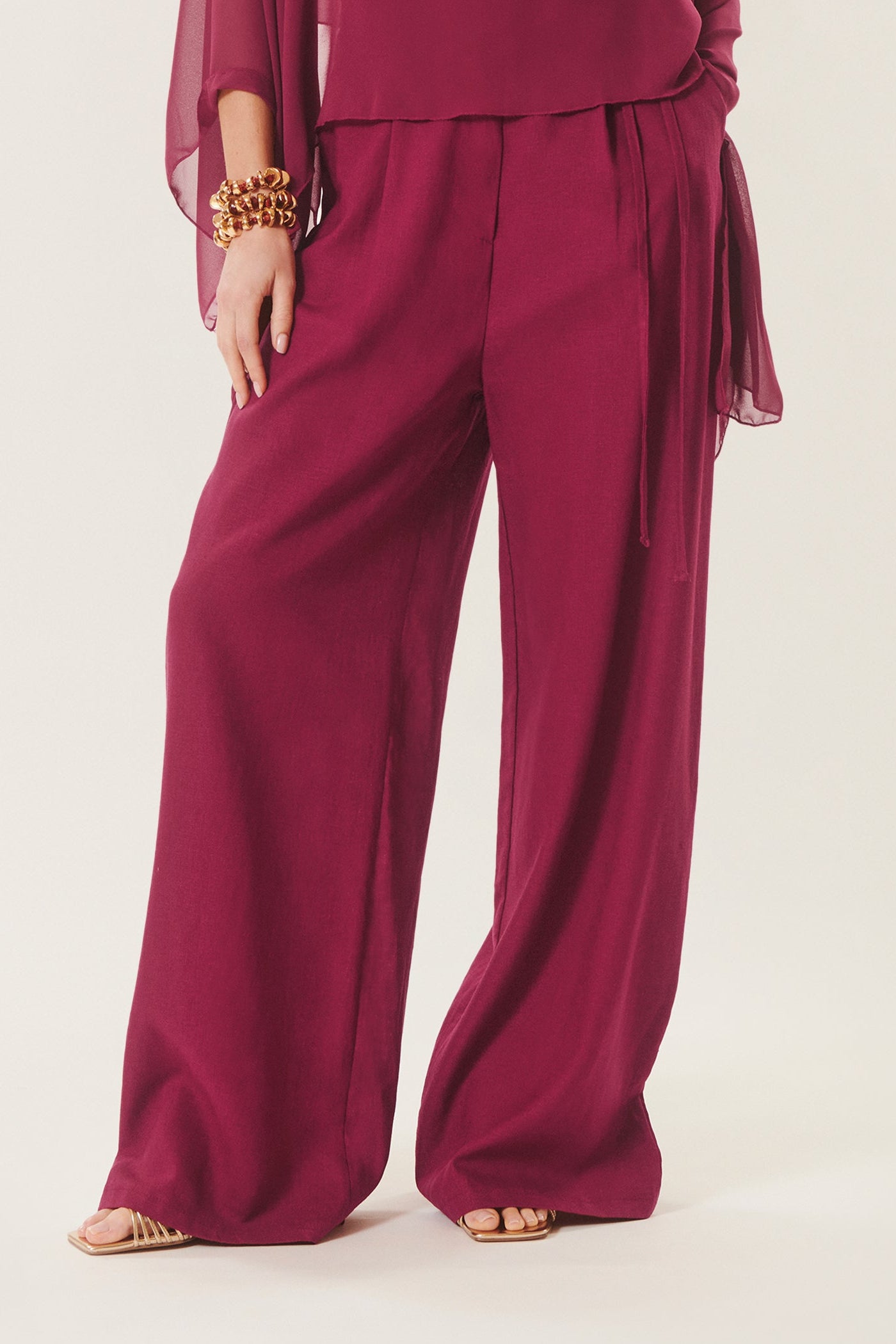 Cosimo | Pantaloni larghi in lino