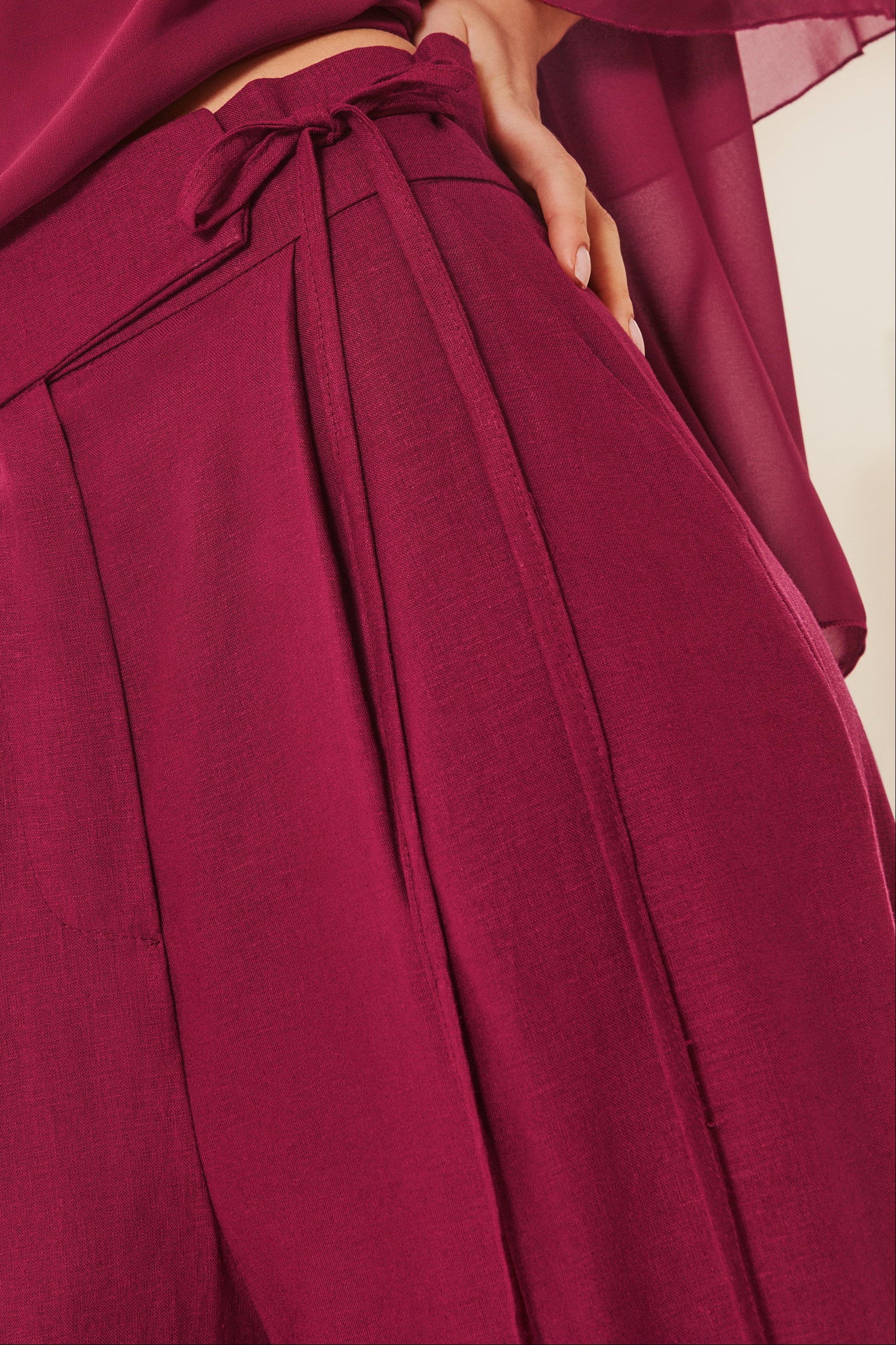 Cosimo | Pantaloni larghi in lino