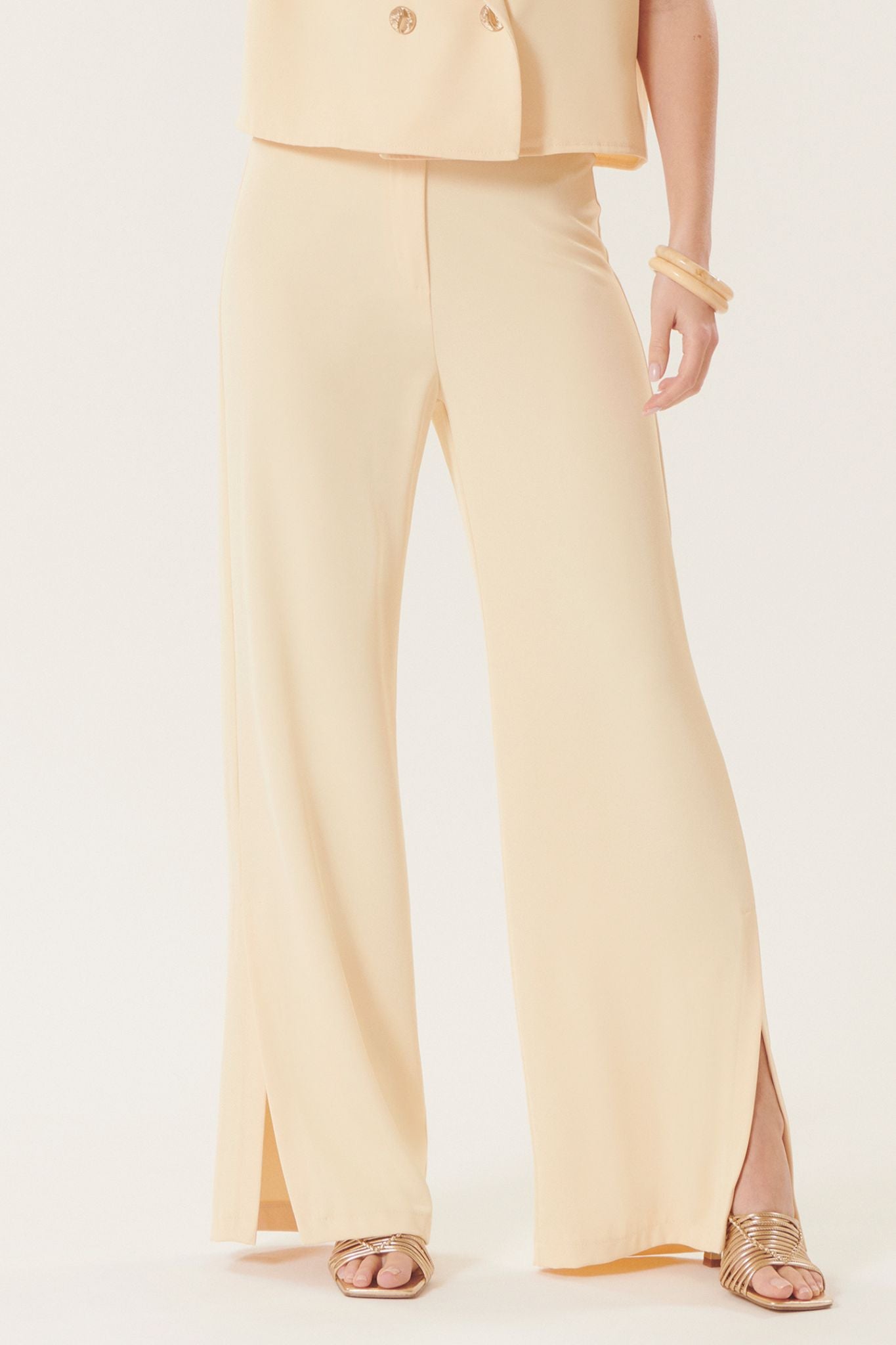 Massimo | Pantaloni fluidi con spacchi