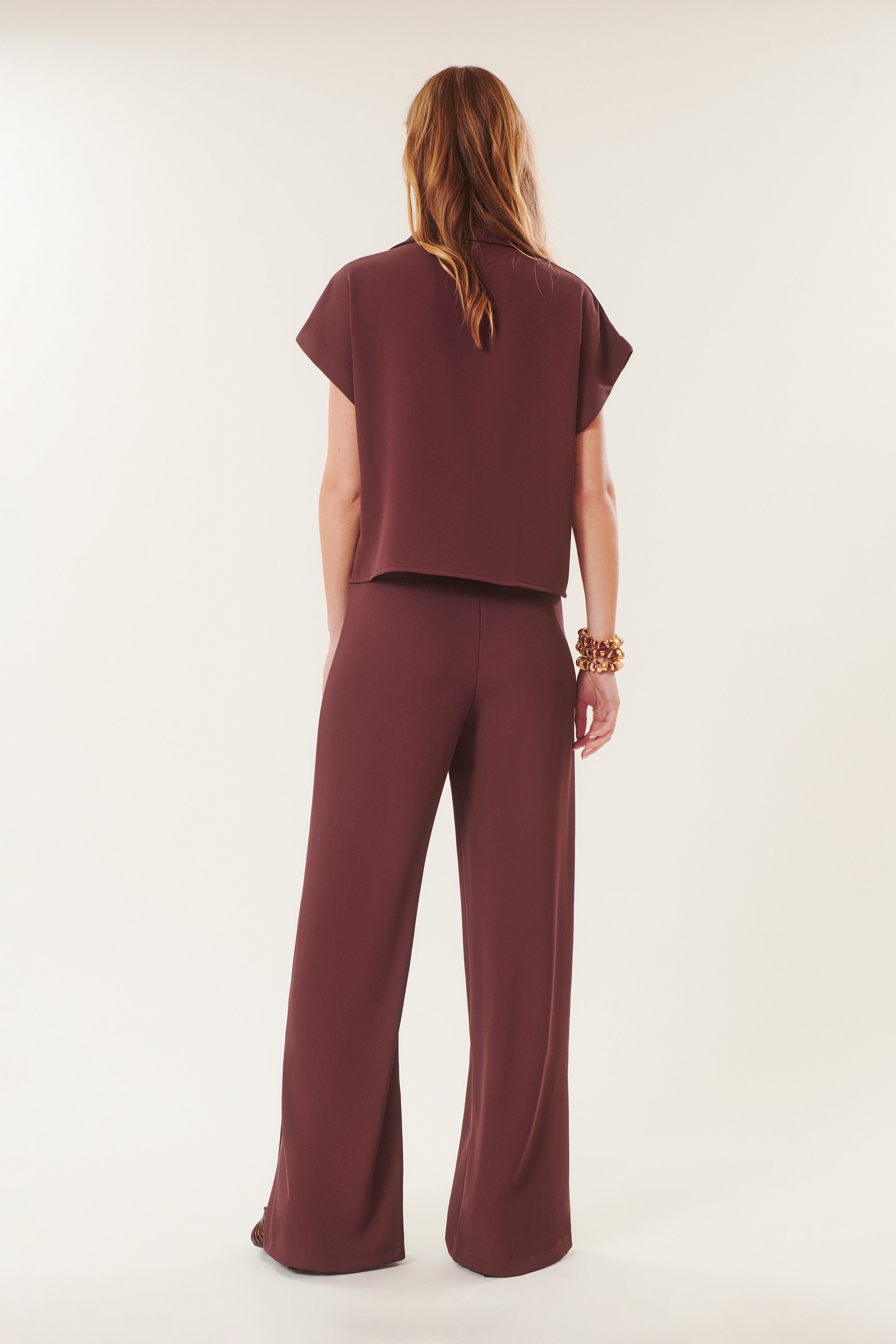 Massimo | Pantaloni fluidi con spacchi