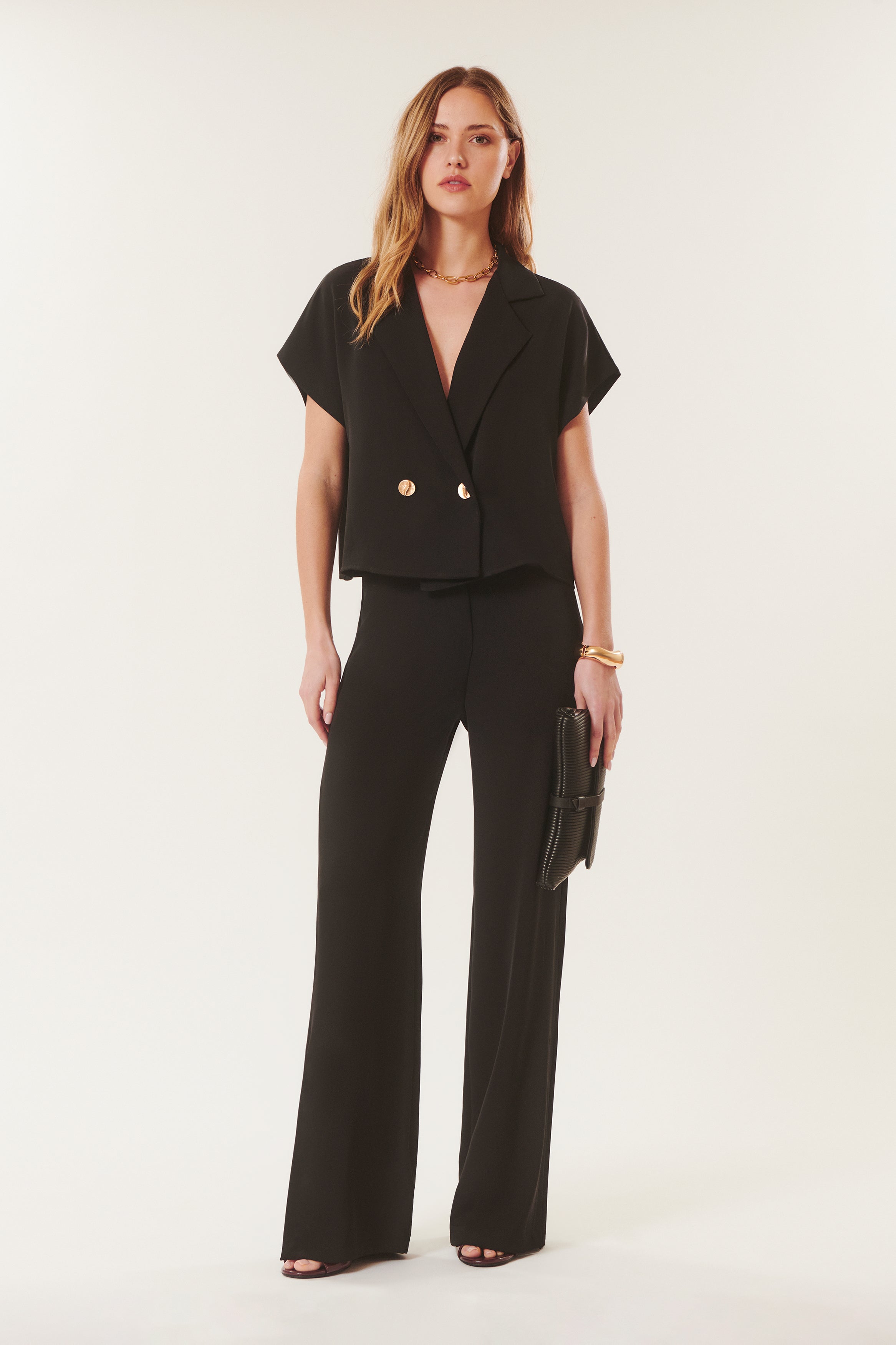 Massimo | Pantaloni fluidi con spacchi