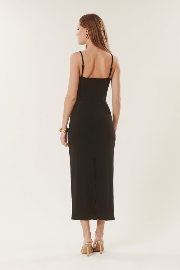 Monica | Robe longue à détails fleurs