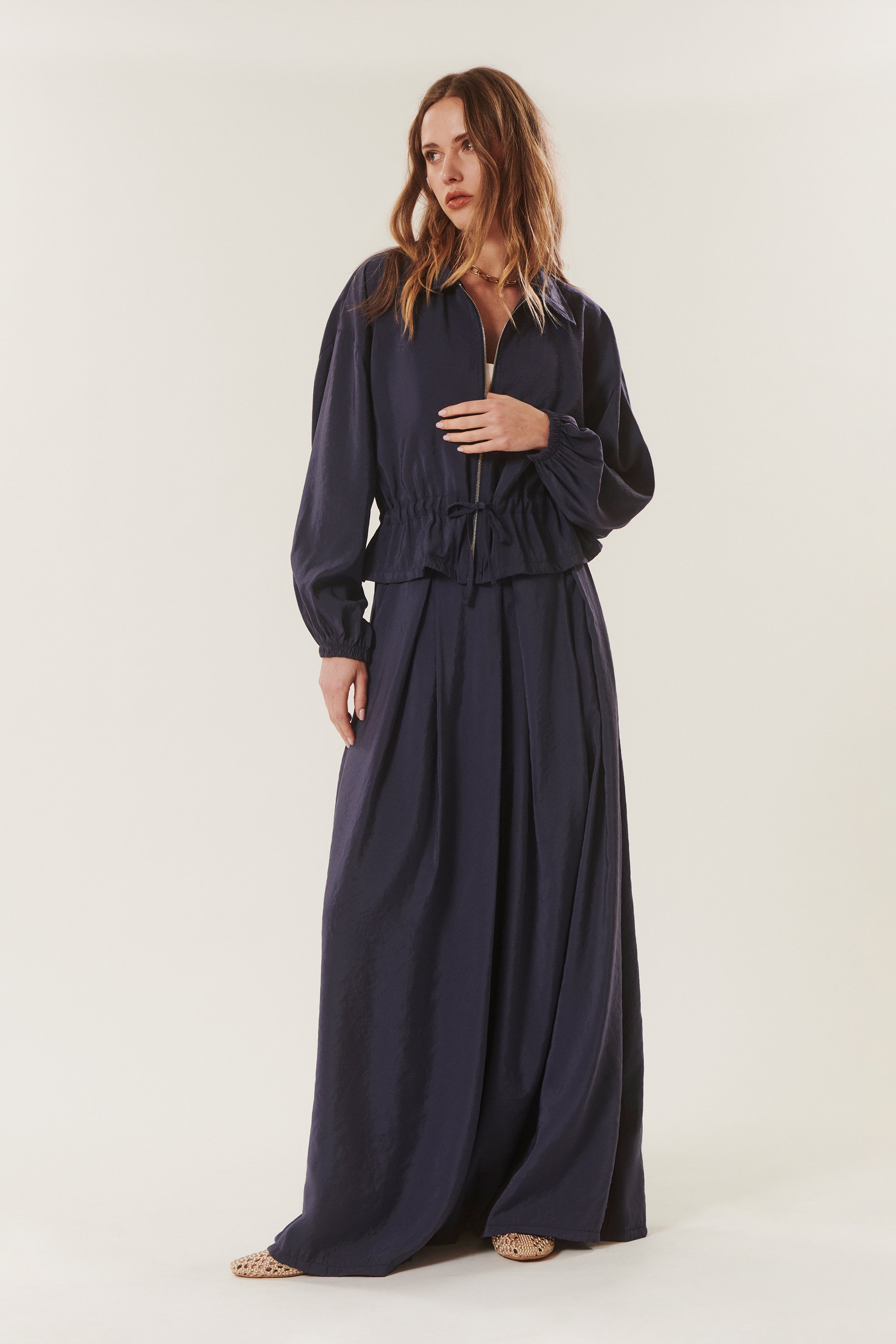 Sinaï | Pantaloni larghi con pieghe