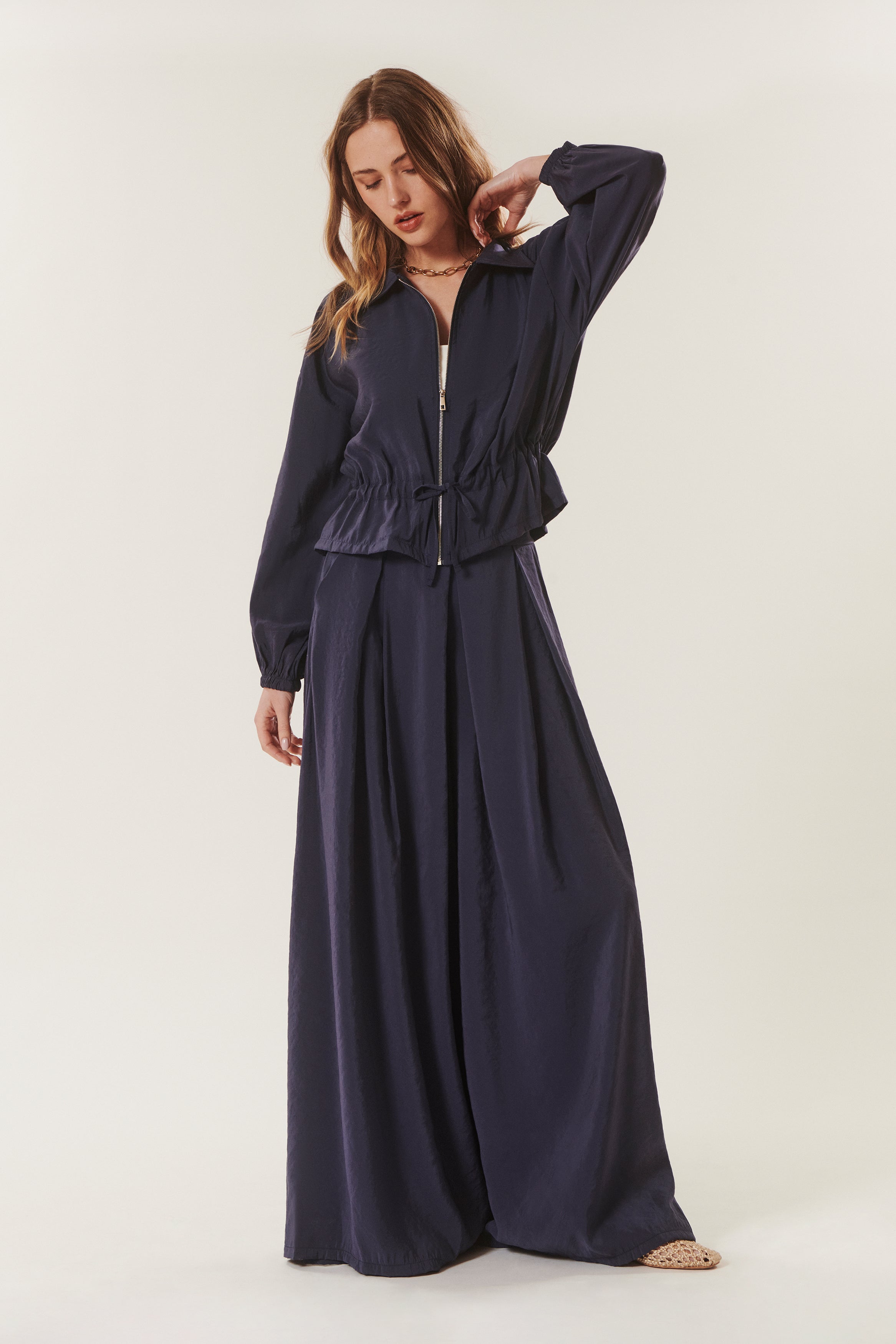 Sinaï | Pantaloni larghi con pieghe