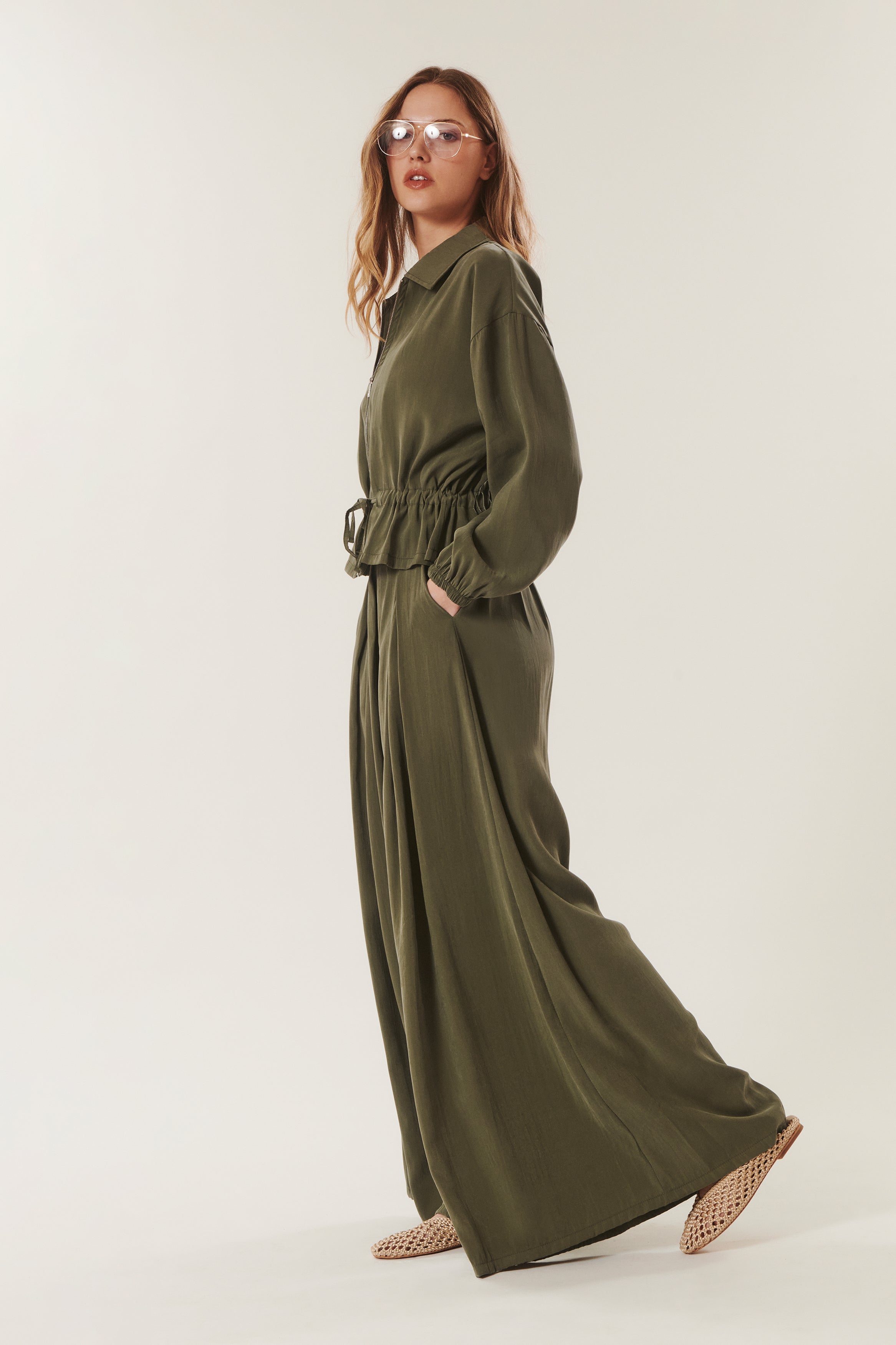 Sinaï | Pantaloni larghi con pieghe