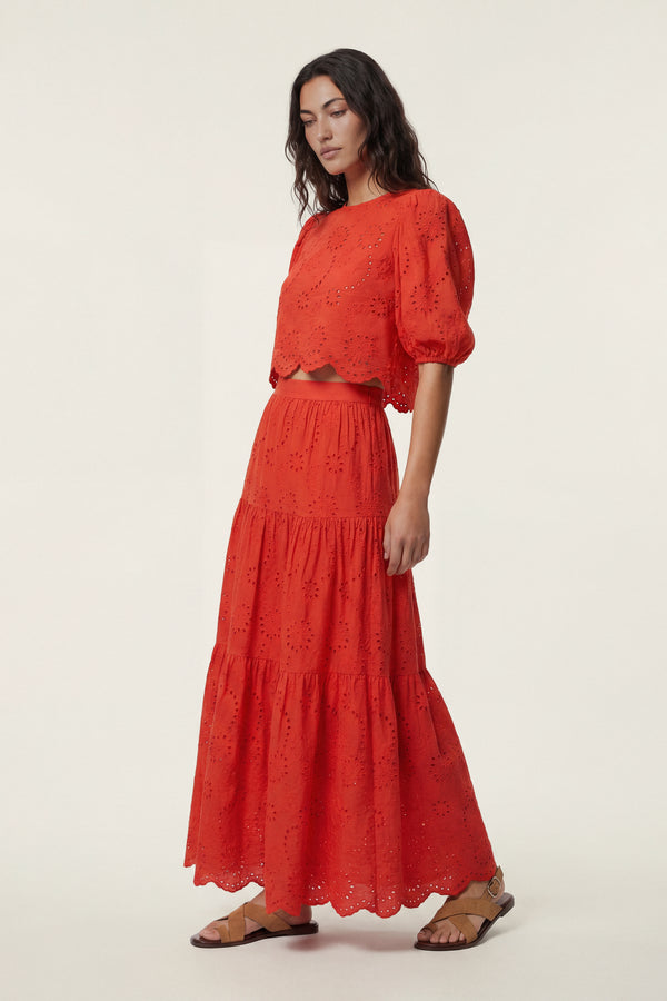 Elodie | Jupe longue macramé