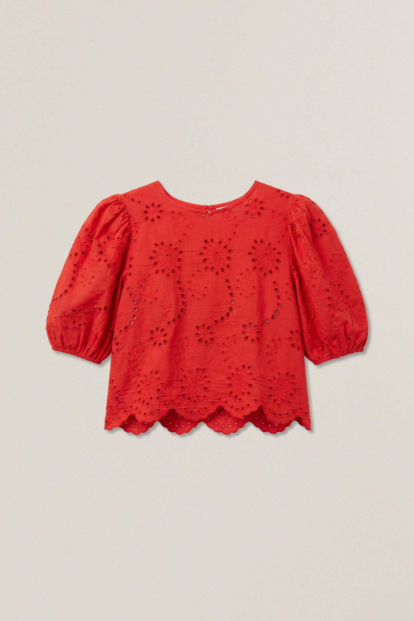Stuart | Macramé puff-sleeve top