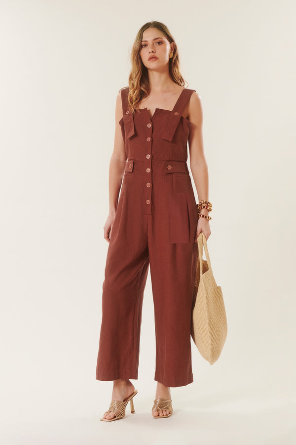 Teresa | Tuta pantalone con bottoni