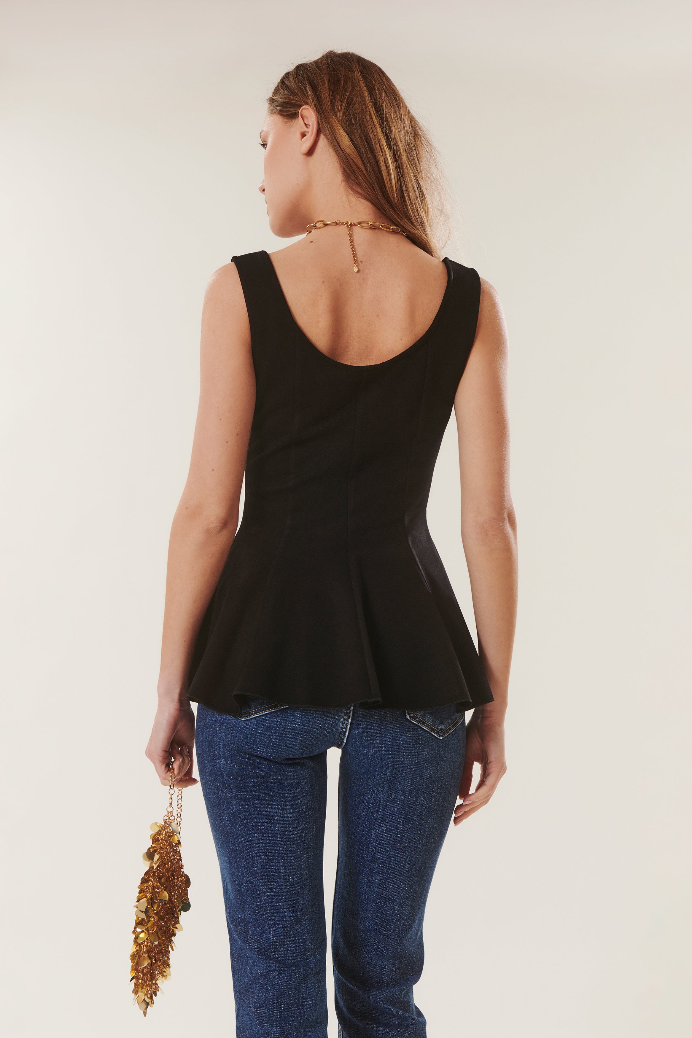 Todd | Top senza maniche con peplo