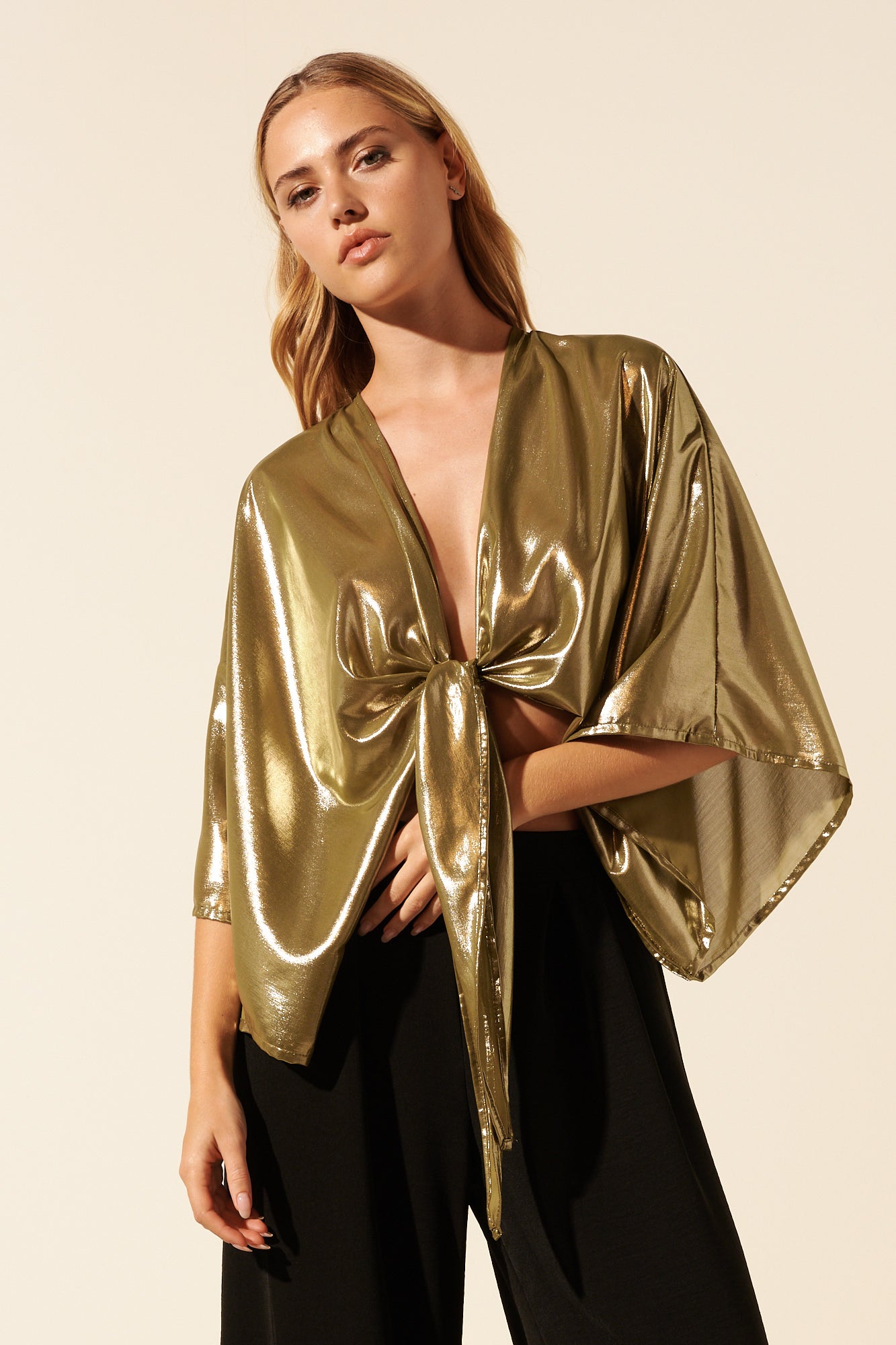 Blake | Top lamé fluide